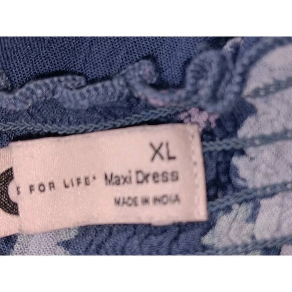 So  Women's Pullover Multicolor  Elastic Floral Maxi Dress size XLARGE - Picture 7 of 10